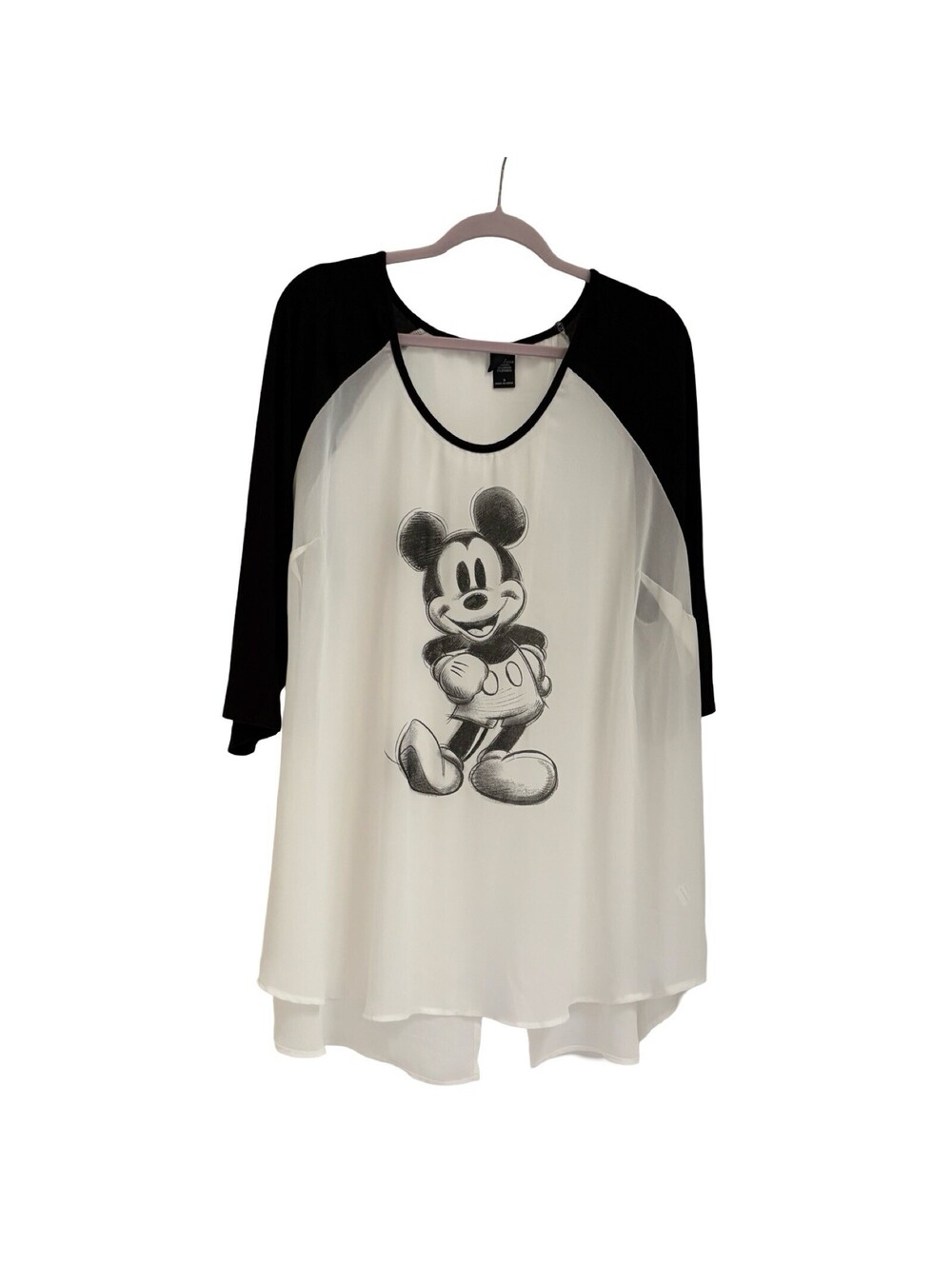 Torrid Disney Mickey Mouse Sheer open back shirt size 3 3x